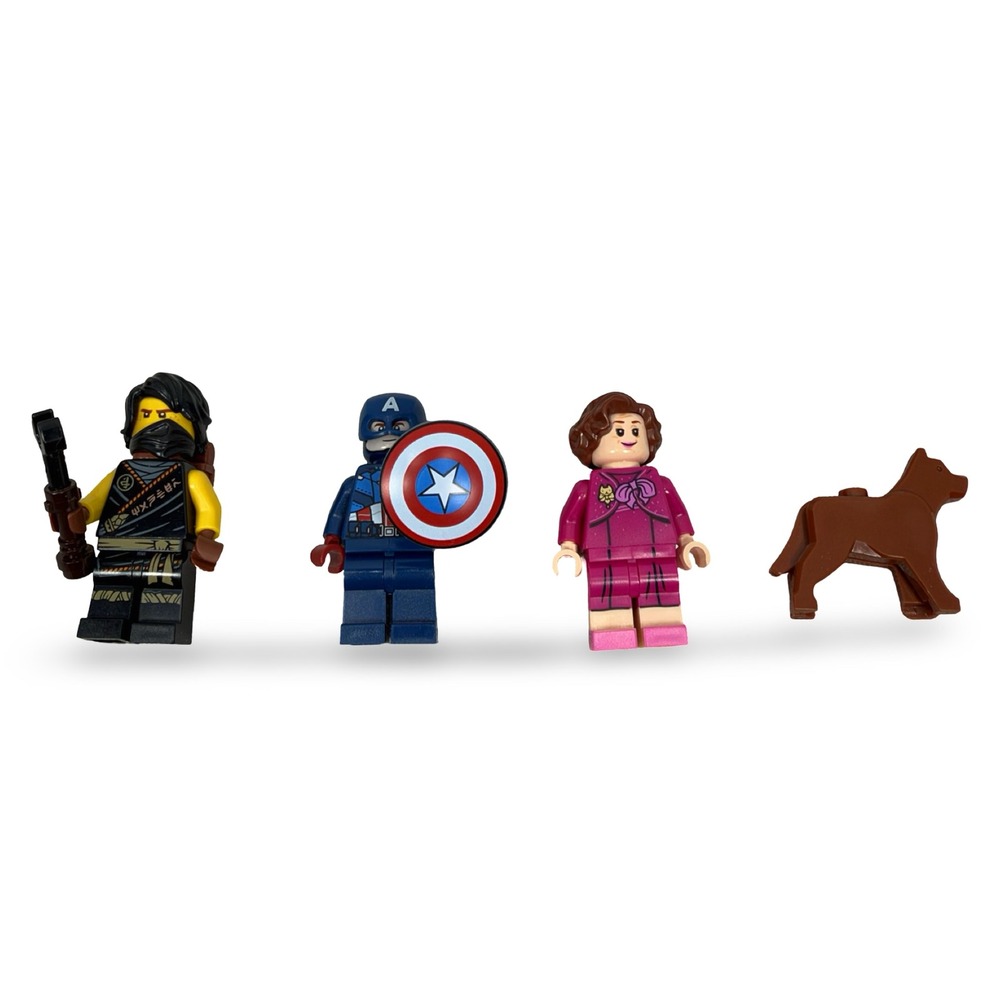 LEGO Minifigure Lot Ninjago Cole Captain America Dolores Umbridge & Dog Bundle
